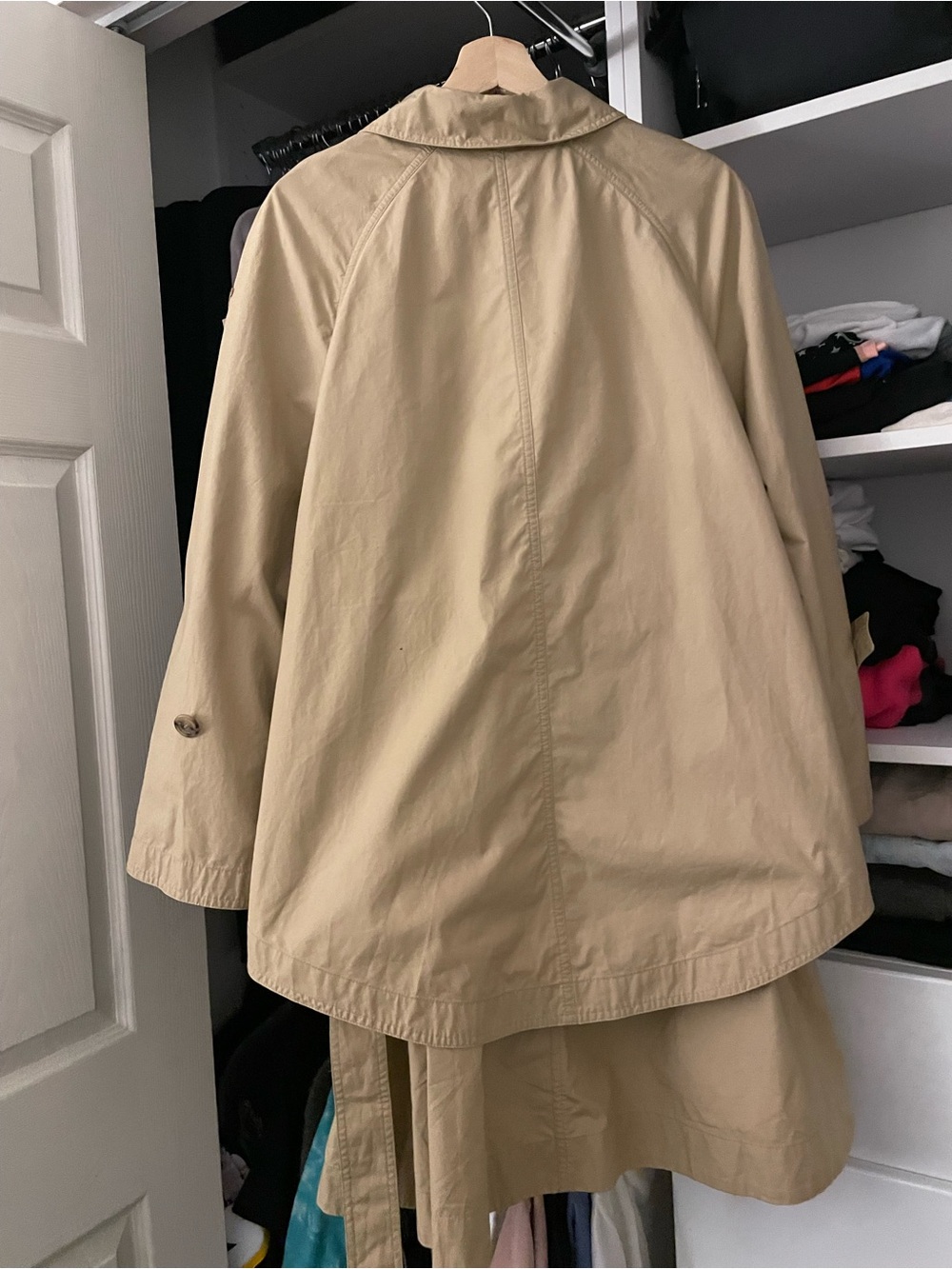 New Moncler Women’s Beige Trench Coat with Belt - Size 2 Dungeness Ling Coat - Picture 4 of 6